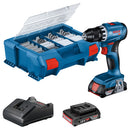 BOSCH GSR 18V-45 SCHROEFBOORMACHINE     GBA 2X 2,0AH, GAL 18V-20, 82
