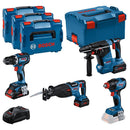 Bosch 4-delige Toolkit in L-Boxx 18V GSR GDX GBH GSA