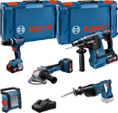 Bosch Combiset 18V met 5 Machines: GSB + GBH + GWS + GSA + GLI + GBA 3x5Ah + GAL Professional